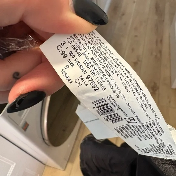 MANGO CHECKERED LONG WOOL BLEND COAT- XS - Picture 6 of 9